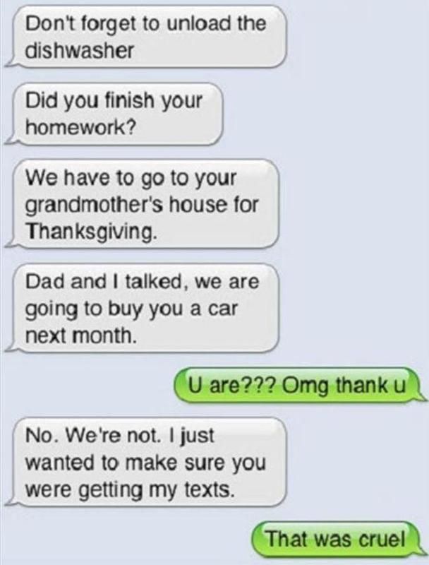 Funny Parenting Text Message