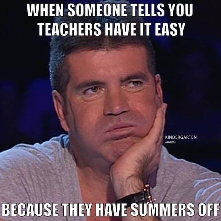 Funny teacher meme about summer break