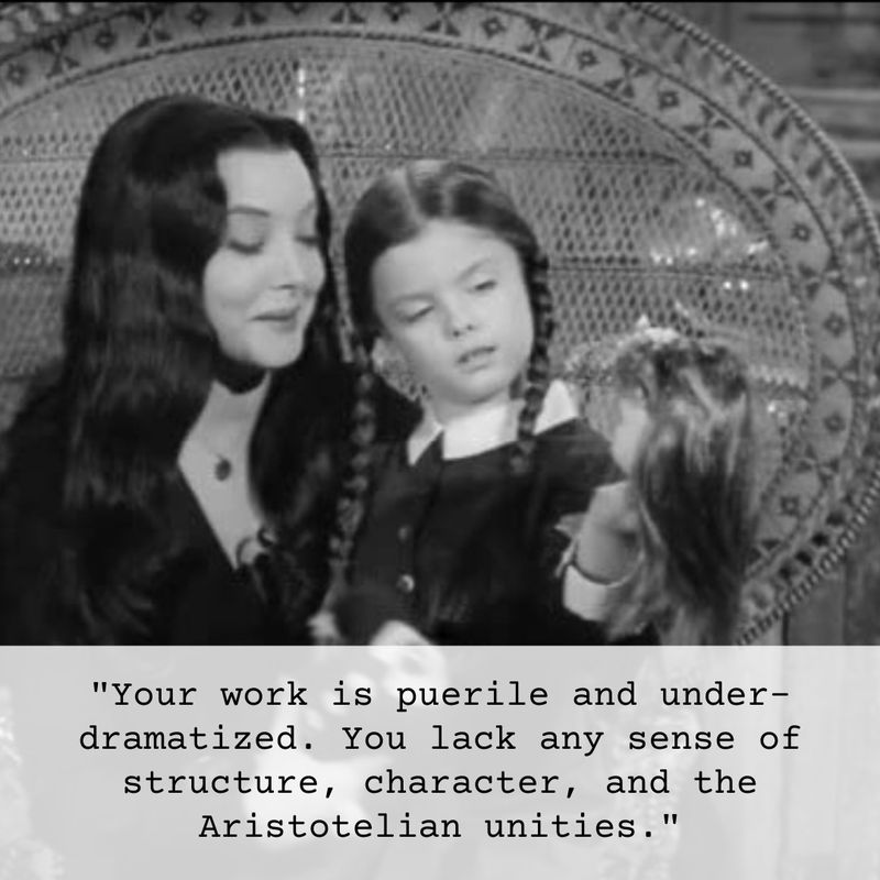 Funny Wednesday Addams work quote