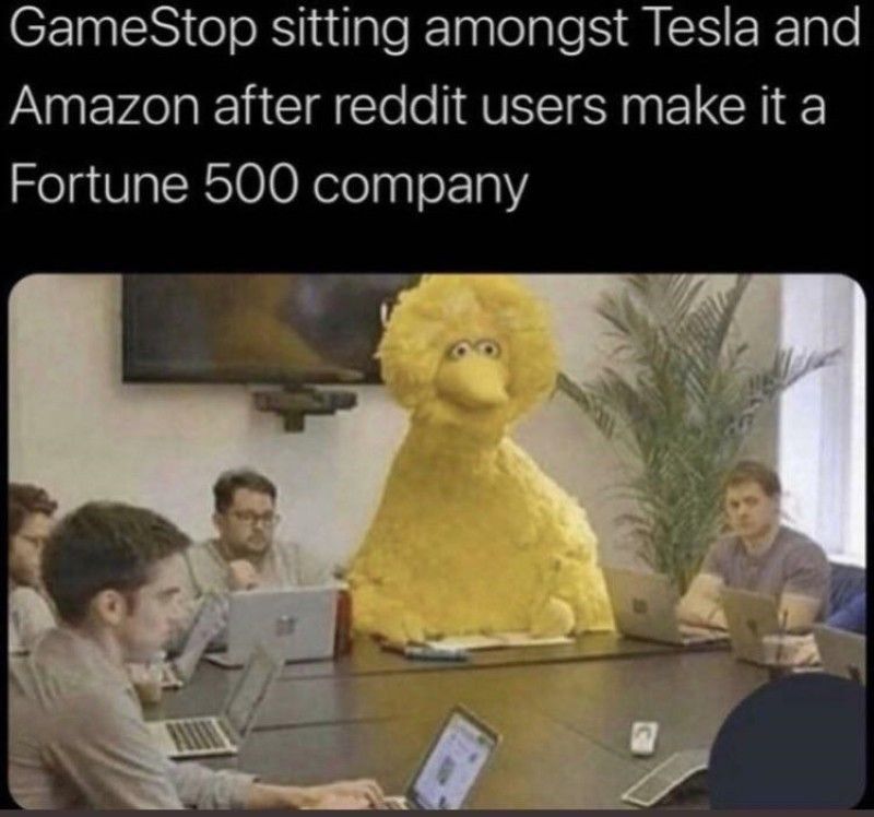 GameStop is a Fortune 500 company meme