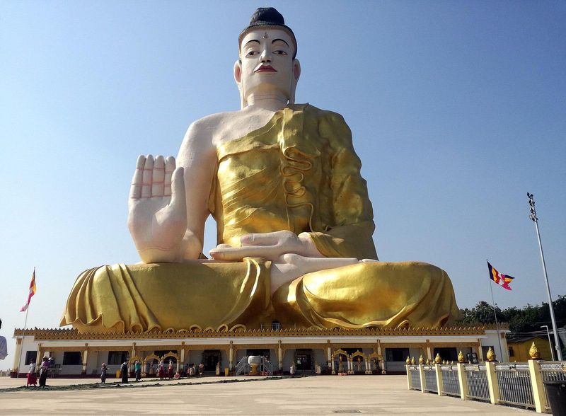 Gautama Buddha statue at Kyaikto, Myanmar
