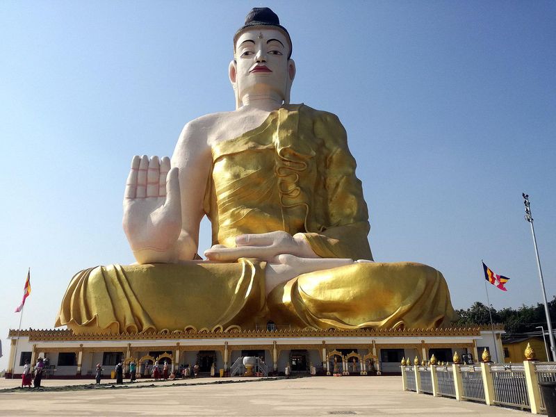 Gautama Buddha statue at Kyaikto, Myanmar