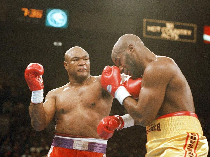 George Foreman and Michael Moorer