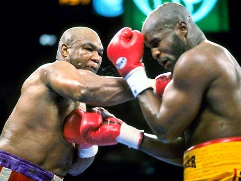 George Foreman knocking out Michael Moorer