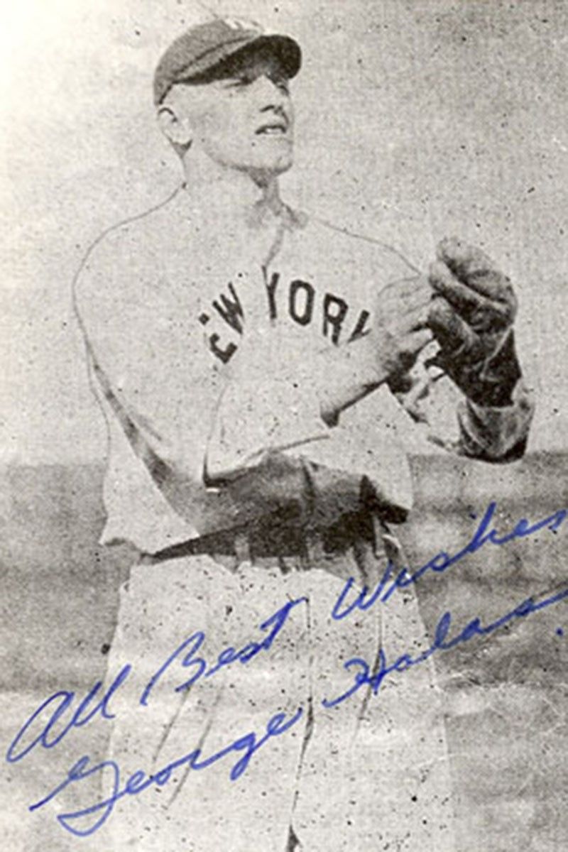George Halas playing baseball in 1919