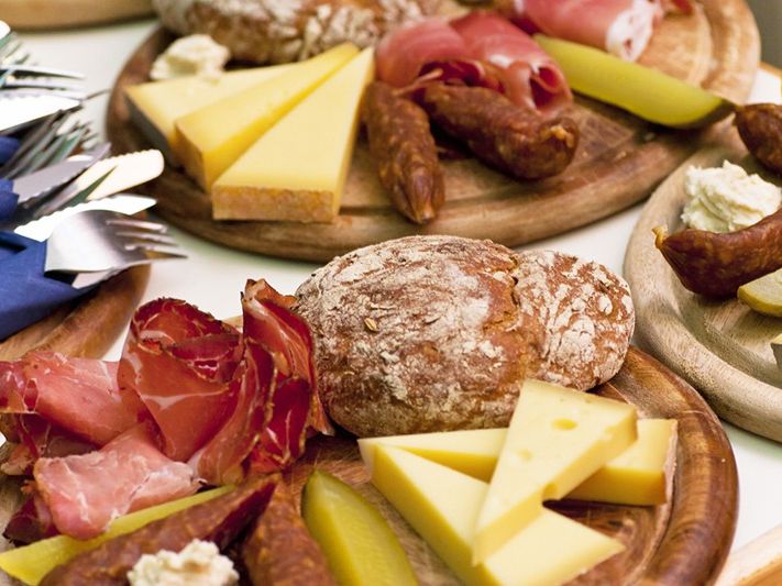 German charcuterie and cheese boards