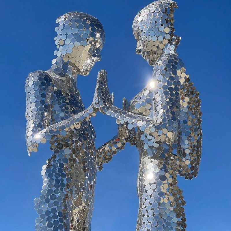 Giant Reflective Sculptures at Burning Man 2022