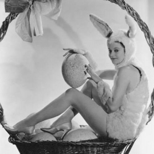 Girl in Easter basket