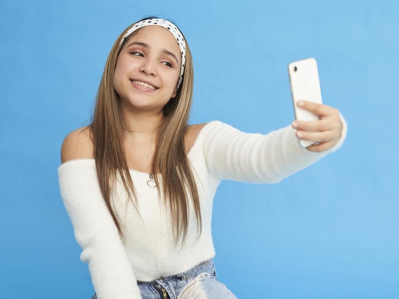 Girl taking selfie
