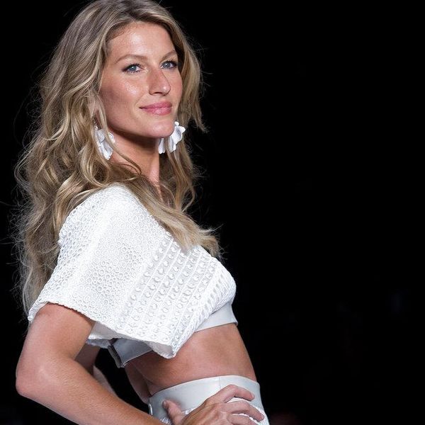 Brazil's model Gisele Bundchen wears a creation from the Colcci Summer collection during Sao Paulo Fashion Week in Sao Paulo, Brazil, Wednesday, April 2, 2014. (AP Photo/Andre Penner)