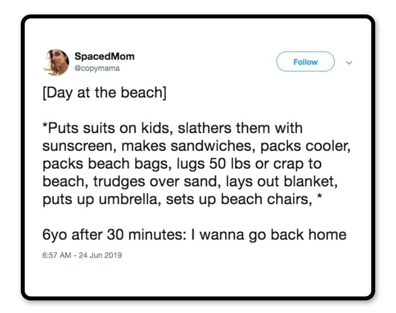 Going to the beach with kids