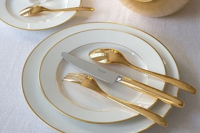 gold utensils
