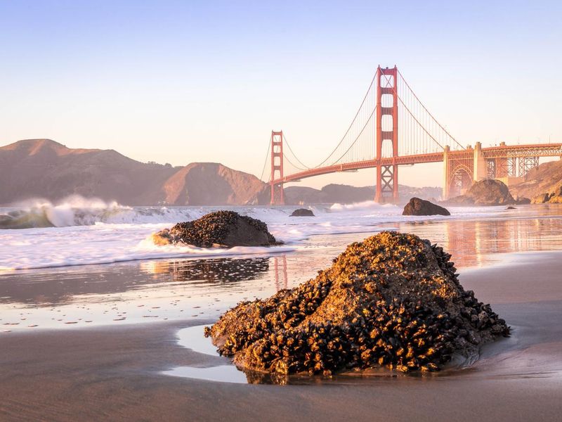 Golden Gate Bridge at Sunset from Baker Beach