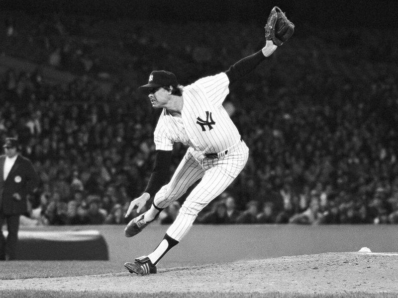 Goose Gossage pitching for New York Yankees