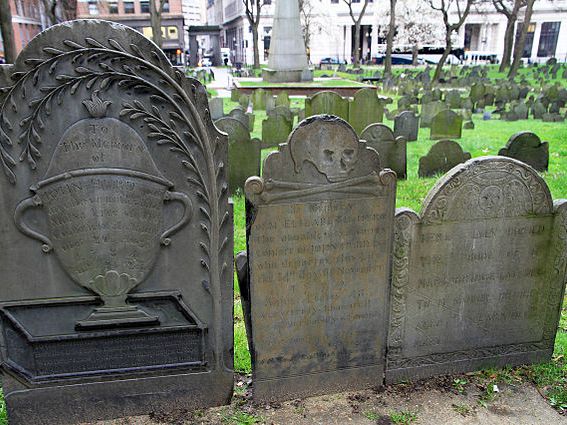 Granary Burying Ground headstones