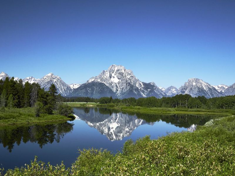 Grand Tetons from Oxbow Bend, Wyoming