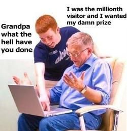 Grandpa trying to use a computer