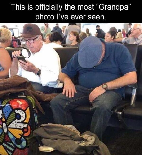 Grandpas at the airport