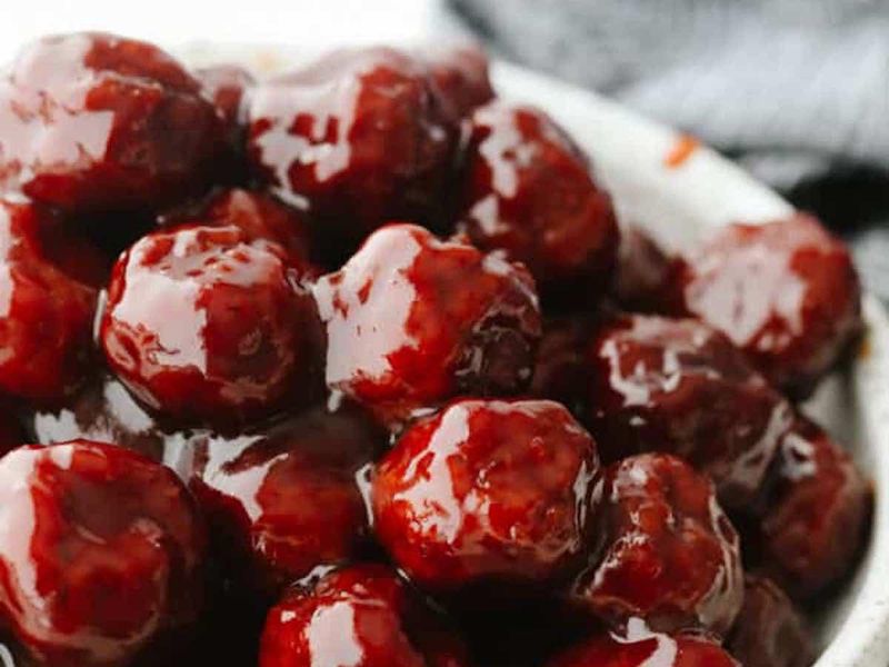 Grape jelly meatballs