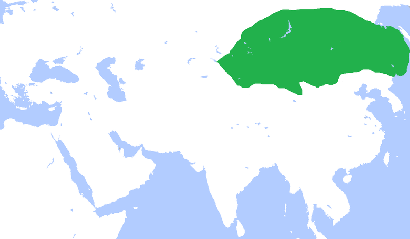 Greatest extent of the Eastern Turkic Khaganate (probably did not reach the Pacific)