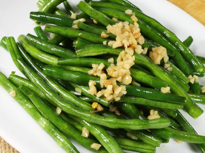 Green beans sautéed with olive oil and garlic