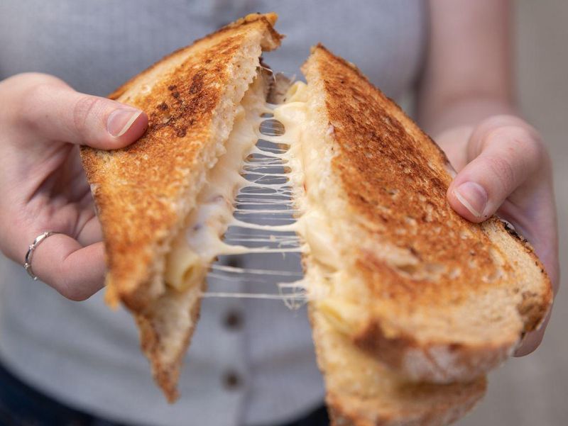 Grilled cheese sandwich from Beecher's Handmade Cheese