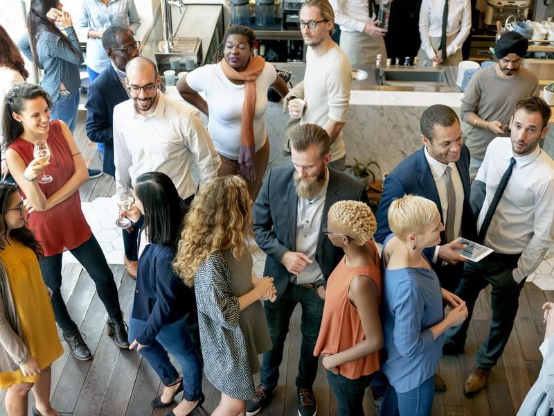 Group of people networking