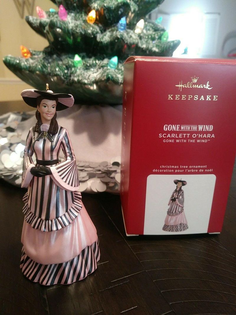Hallmark Keepsake Christmas Ornament 1989 Daughter girl with coat hat gift box 