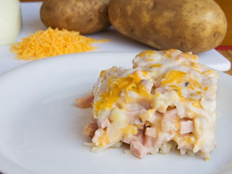 Ham and hash brown casserole