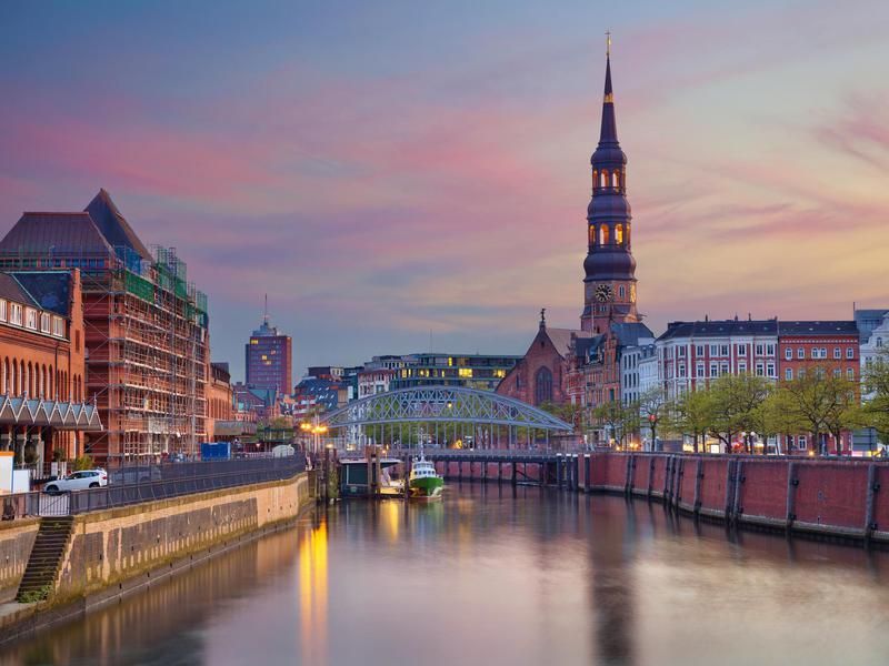 Hamburg in the evening