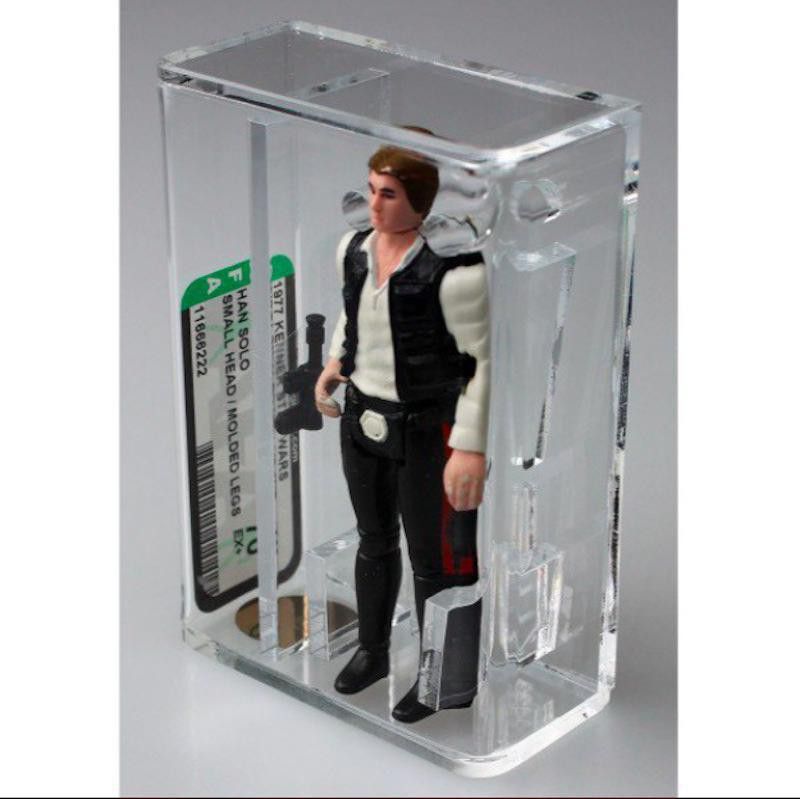 Han Solo “Small Head” figure in case
