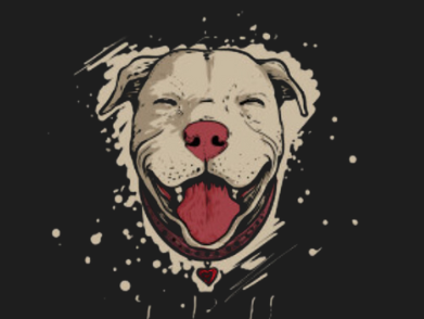 Happy pit bull T-shirt