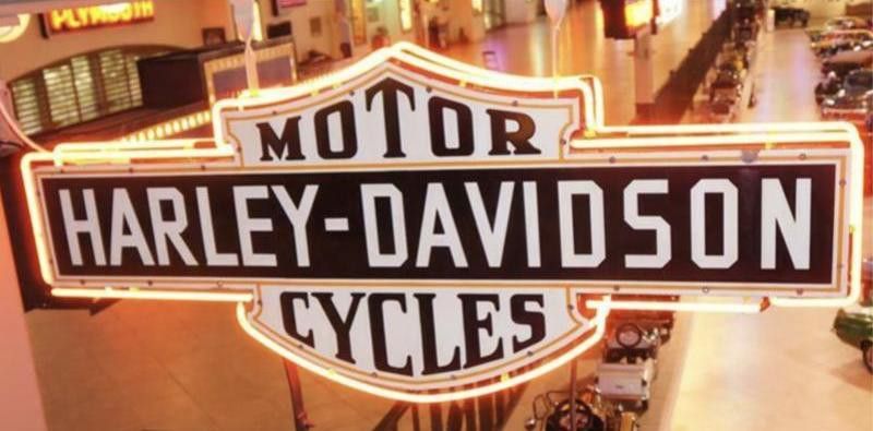 Harley-Davidson Motorcycles advertising sign