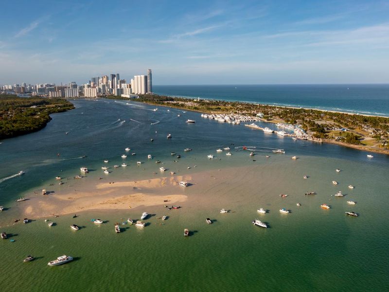 Haulover sandbar in Miami Beach, Florida