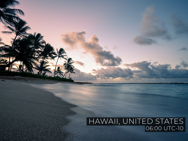Hawaii beach sunrise