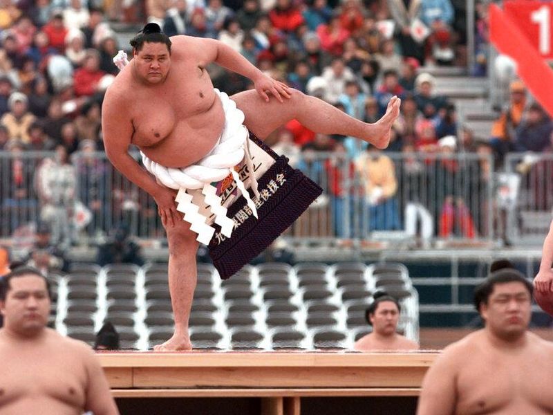 Heavy sumo wrestler grand champion Akebono