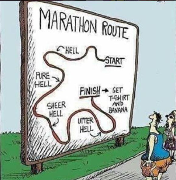 Hellish marathon route