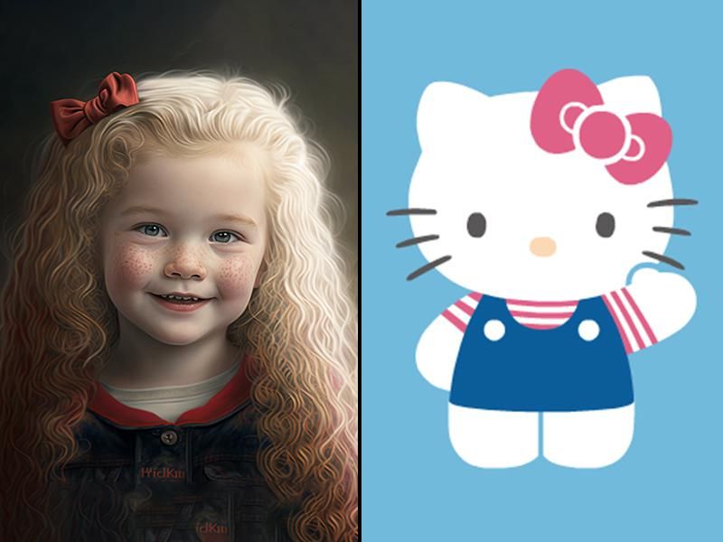 Hello Kitty as a human child