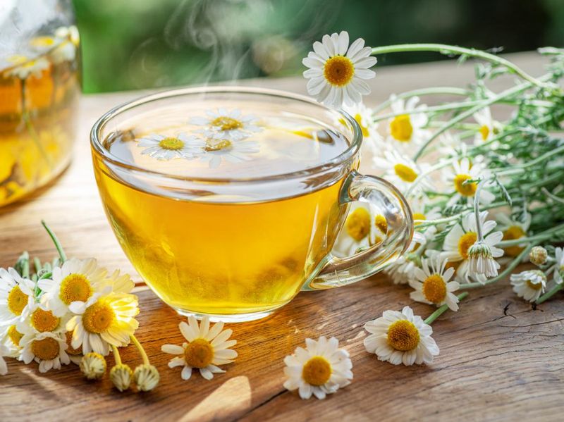 Herbal chamomile tea
