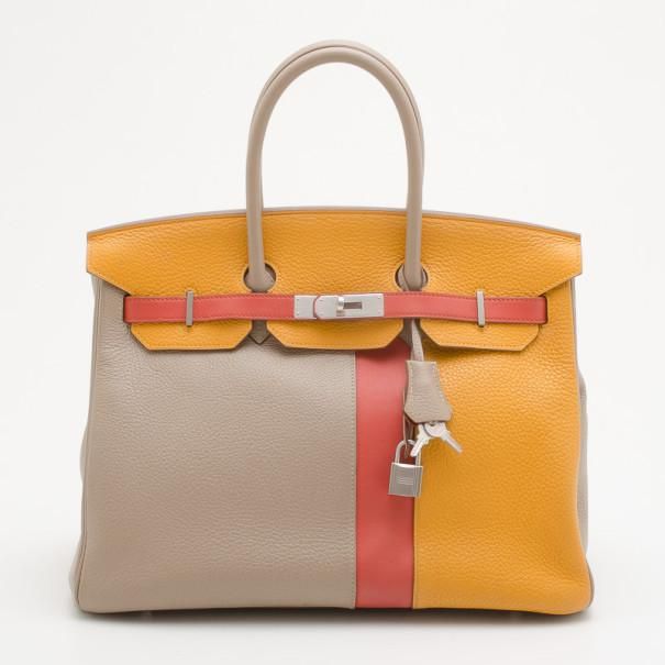 Hermes Tri-Color Casaque Leather Birkin
