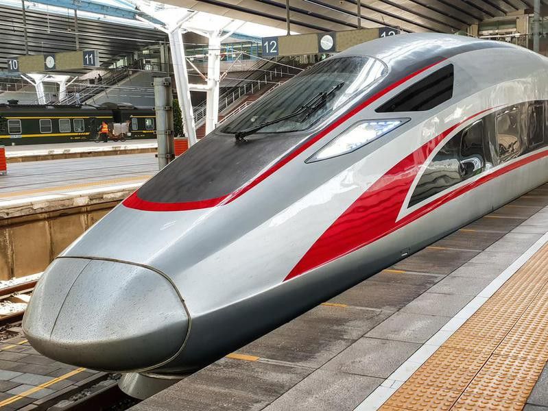 High-speed train in Beijing, China