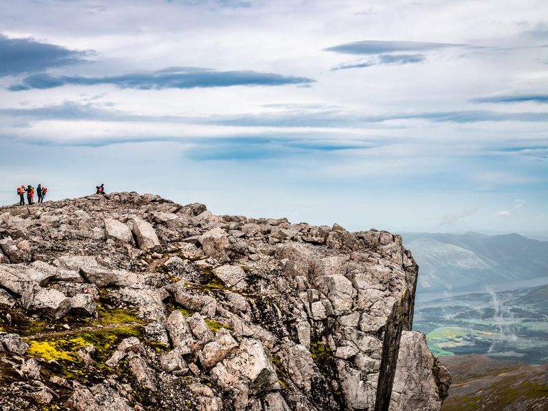 Hikers on top of Ben Nevis, Scotland