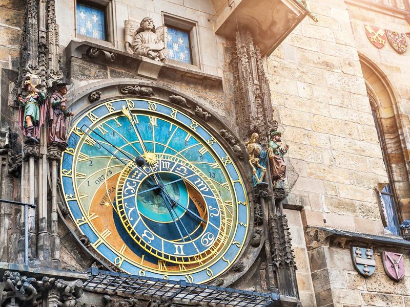 Historical medieval astronomical clock in Prague