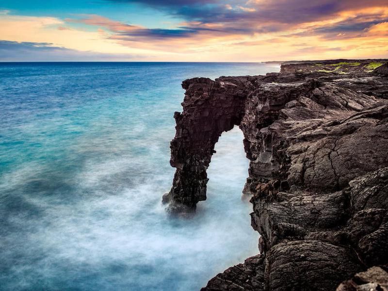 Holei Sea Arch in Hawaii Volcanoes National Park