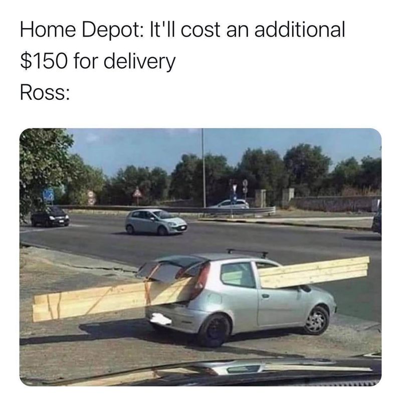 Home Depot delivery meme