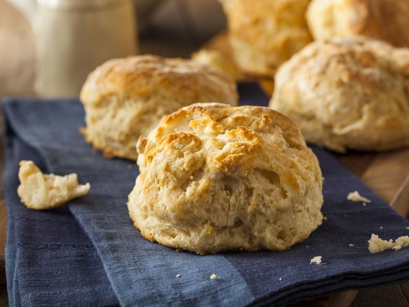 Homemade flakey buttermilk biscuits