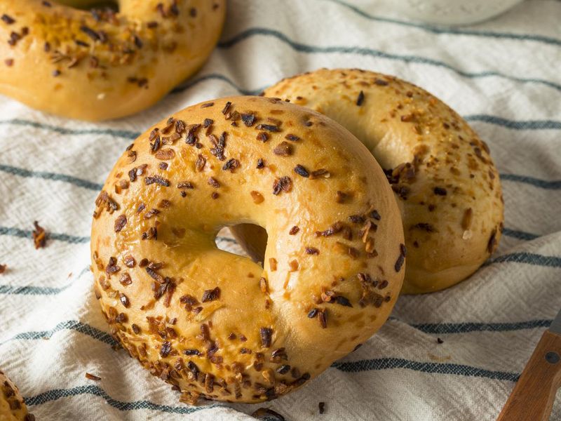 Homemade Roasted Onion Bagels