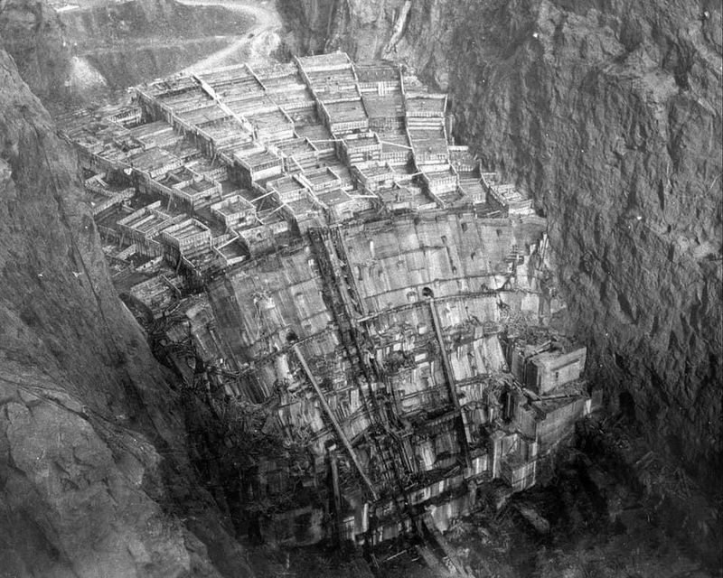 Hoover Dam being constructed