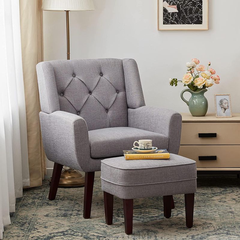 Huimo Accent Chair with Ottoman