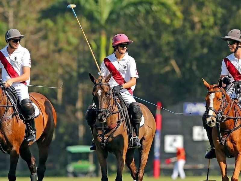 Hunters Creek Village residents playing polo